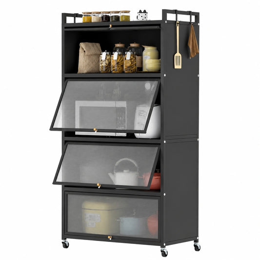armoire-de-cuisine-mobile-a-5-niveaux-avec-roulettes-et-porte-rabattable-jhcokk8906rs
